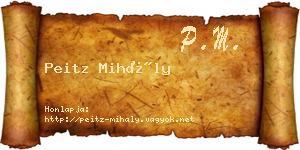 Peitz Mihály névjegykártya